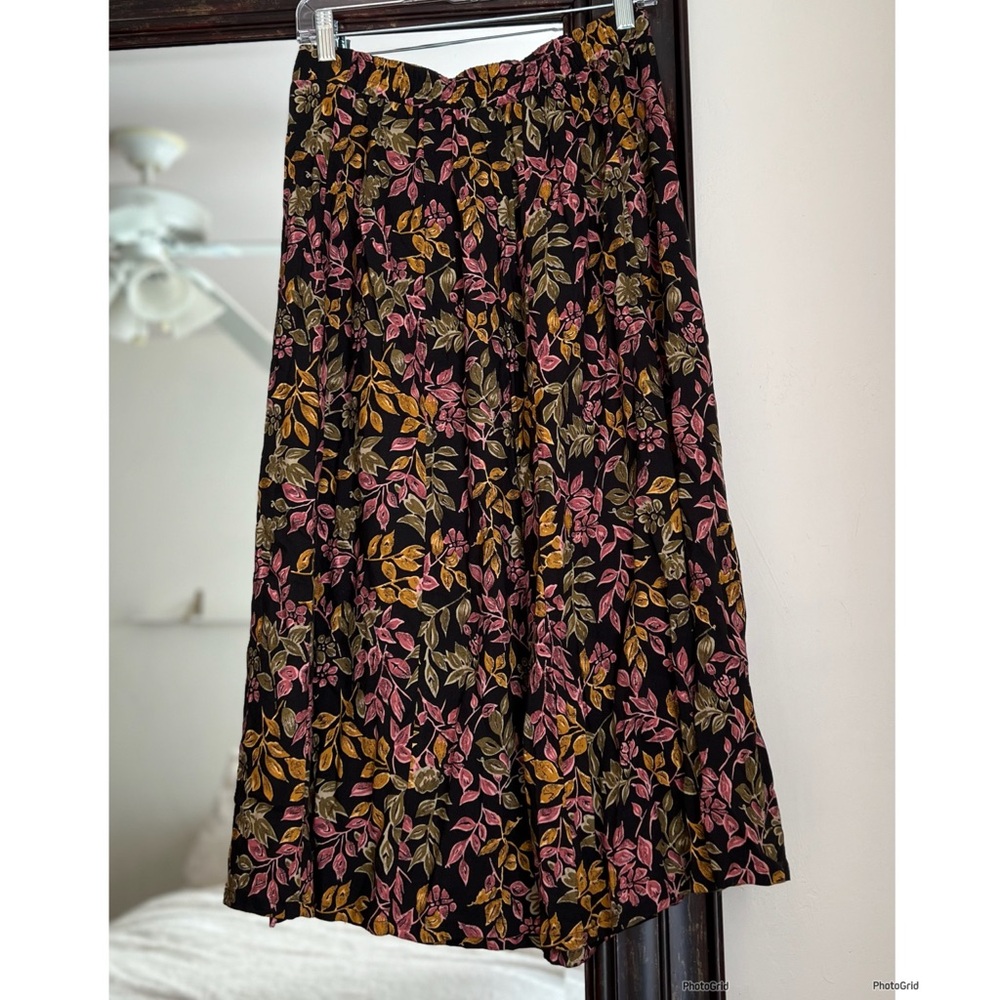 Vintage Sag Harbor Floral Print Midi Skirt Size Medium - Picture 3 of 7